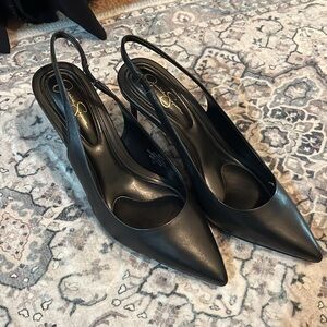 Jessica Simpson Elegant Black Slingback Heels